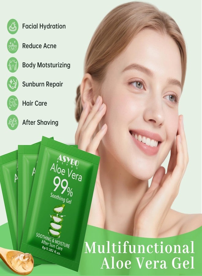 ASYBO 30 Pack Natural Aloe Vera Gel -99% Pure Moisturizing Aloe Vera, Soothing and Hydrating, Sunburn and Scar Repair, Portable Travel Size, After Sun Care for Face Body Hair - Image 5